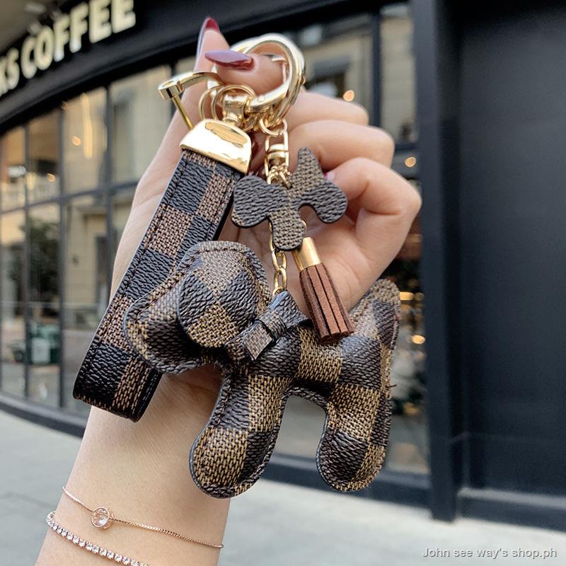 Móc Khóa Da Cao Cấp Hình Cún Con Phong Cách Âu Mỹ Sáng Tạo Dành Cho Cặp Đôi