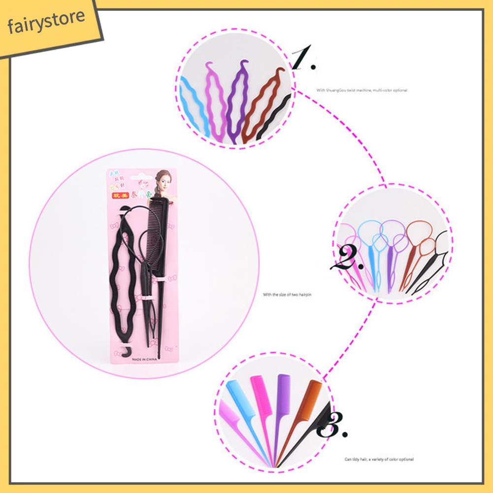 Set 4 Dụng Cụ Tạo Kiểu Tóc Thời Trang Cho Nữ