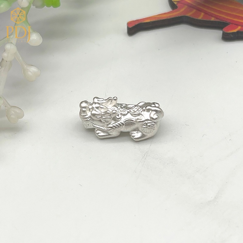 Charm tỳ hưu bạc ta PDJ để mix với vòng đá phong thủy - Trang sức PDJ