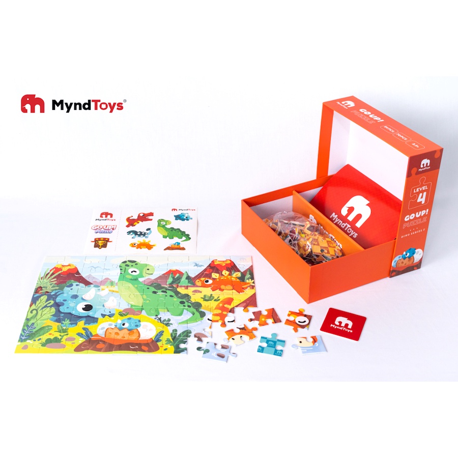 Đồ Chơi Ghép Hình Khủng Long Go up Puzzle Cho Bé Từ 3,5 Tuổi - Hiệu MyndToys Singapore