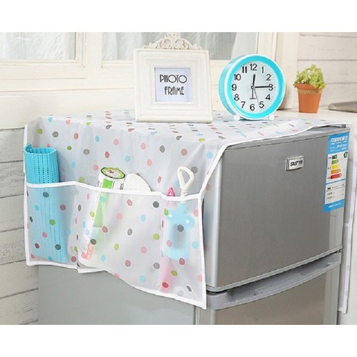 Tấm phủ tủ lạnh có túi đựng 2 bên tiện lợi vải chống thấm nước chống bụi