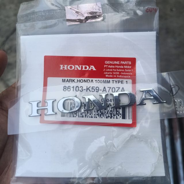 Tem chữ nổi honda cho xe vario chính hãng honda indo