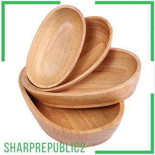 Wooden Salad Serving Bowl Boatshape Fruits Salads Single Bowl Extra Small