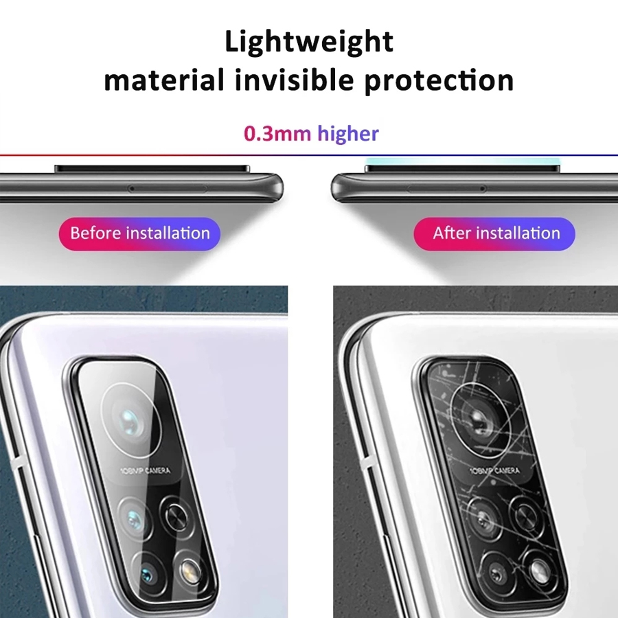 Kính Cường Lực Bảo Vệ Camera Cho Xiaomi Mi 10 Lite 9t 10t Pro Poco M3 F1 F2 Pro F3 X3 Pro Nfc Redmi 9 9a 9c 9t Note 7 8 8t 9s 9 10 Pro