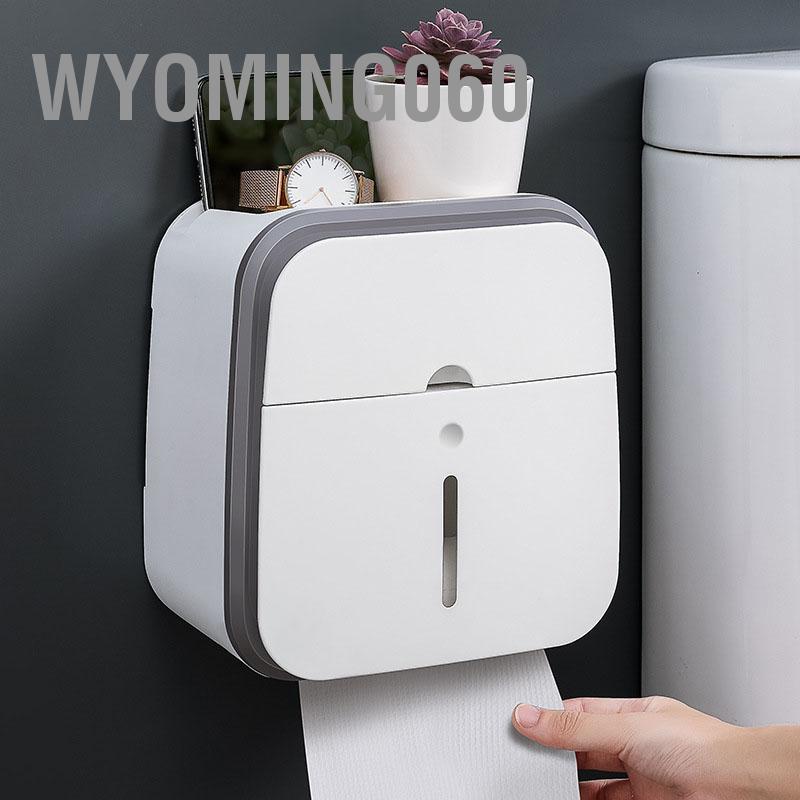Hộp Đựng Khăn Giấy Gắn Tường Chịu Lực Mạnh Trong Suốt Tiện Dụng
