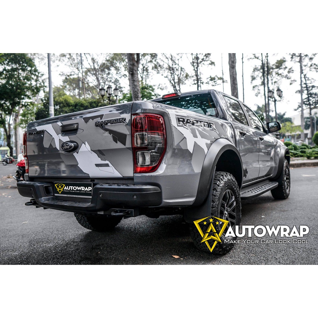 Tem họa tiết xe Ranger Raptor - Tem họa tiết ô tô Ford, tem dán sườn xe thể thao