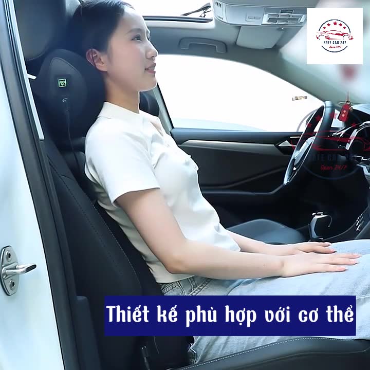 Bộ Tựa Lưng Và Gối Đầu Ô Tô Tích Hợp Massage 6 Chế Độ,Cao Su Non.Giảm Đau Mỏi Cổ Vai Gáy Cột Sống Thư Giãn Lái Xe - BOGI | BigBuy360 - bigbuy360.vn
