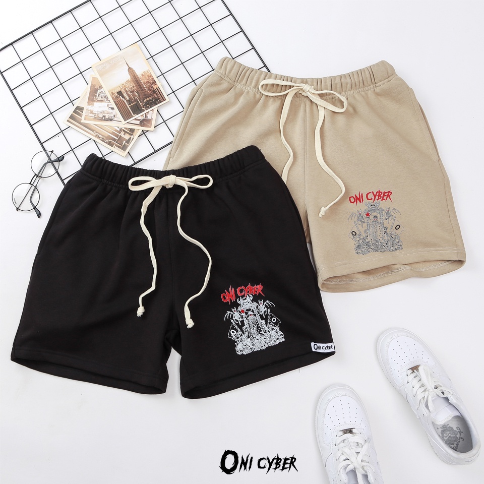 Quần đùi Unisex ONI CYBER dày dặn, Quần Local Brand phong cách hiphop chất mặc thoải mái in hình đơn giản QONI04 | BigBuy360 - bigbuy360.vn