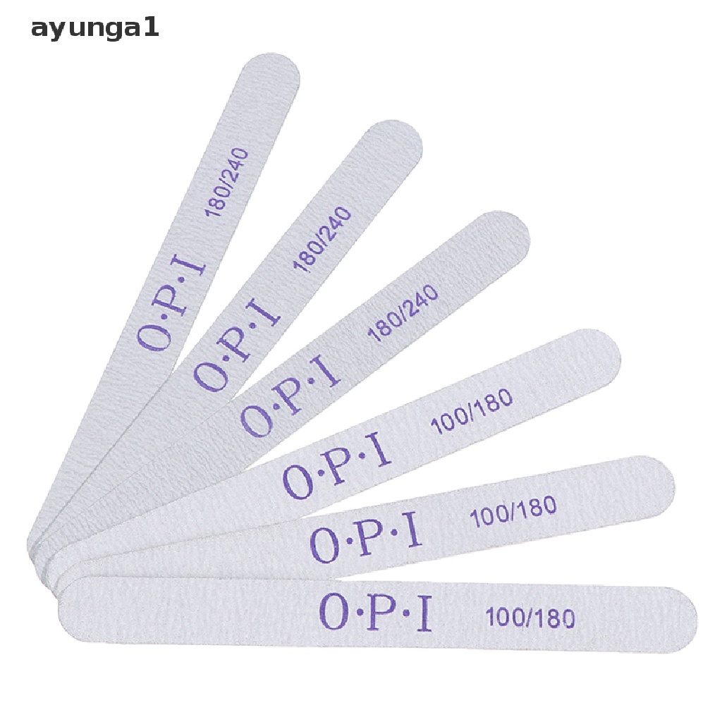 [ayunga1] 10Pcs Wood Nail File Thick Double Side Nail Art Sanding Buffer Files [new]