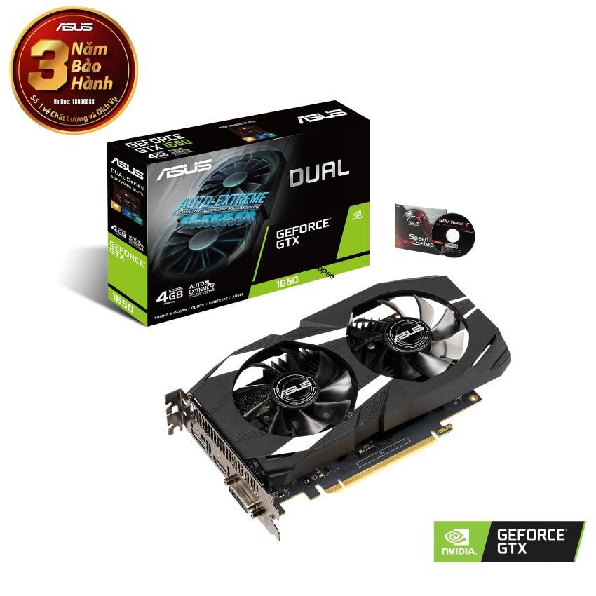 Card màn hình / VGA ASUS DUAL GTX 1650-4G (4GB GDDR5, 128-bit, DVI+HDMI+DP) | BigBuy360 - bigbuy360.vn