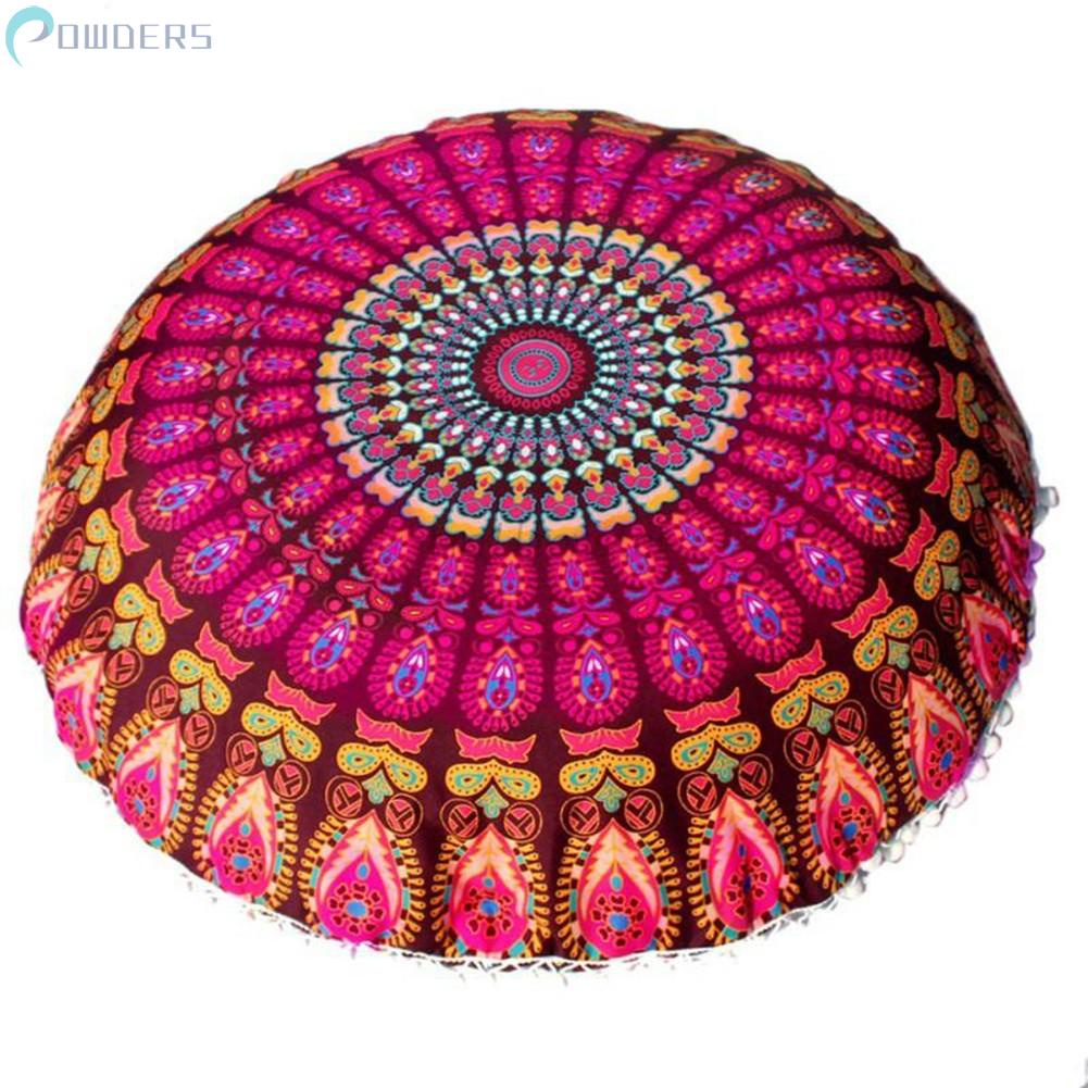 Áo Gối Hình Tròn Phong Cách Bohemian 43x43cm