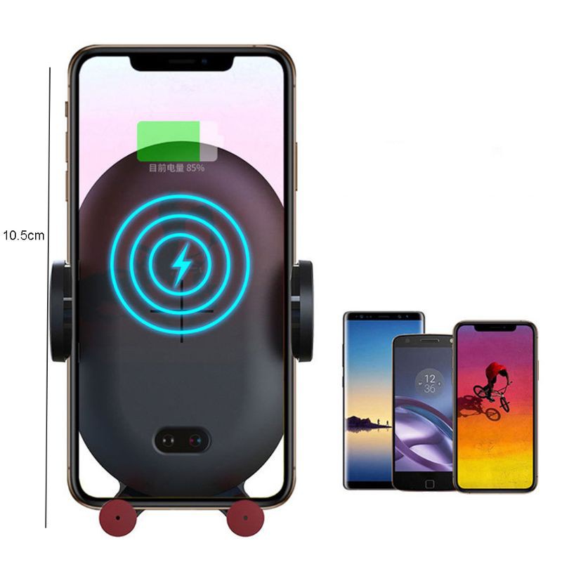 Alli 10W Car Air Vent Holder Fast Qi Wireless Charger Mount Stand For Iphone X 8 XS 11 Pro Max huawei 4.5-6.5 Mobile Phone