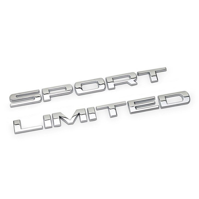 Sản Phẩm Decal 3D-Tem Dán 3D-Ô Tô-SPORT 3D-INOX- Mầu Trắng và Đỏ .