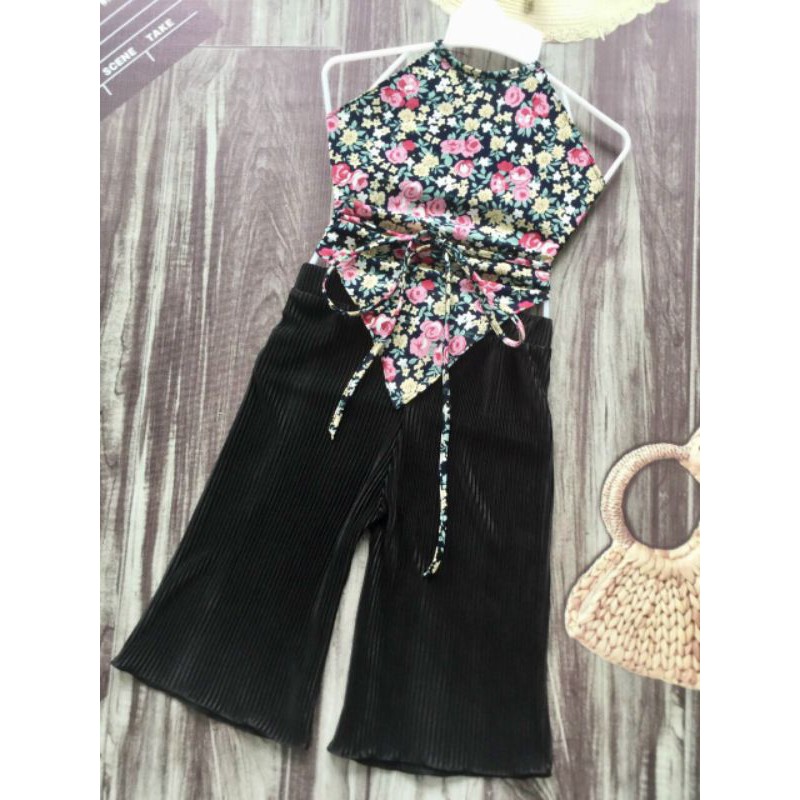 (ảnh thật 💯) set áo quần ống rộng dập li xịn xò cho bé gái