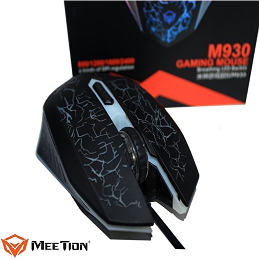 Chuột Gaming Meetion MT930 - Đèn led RGB cực đẹp - Độ bền 50 triệu lượt click - Cam kết chính hãng - Bảo hành 12 tháng