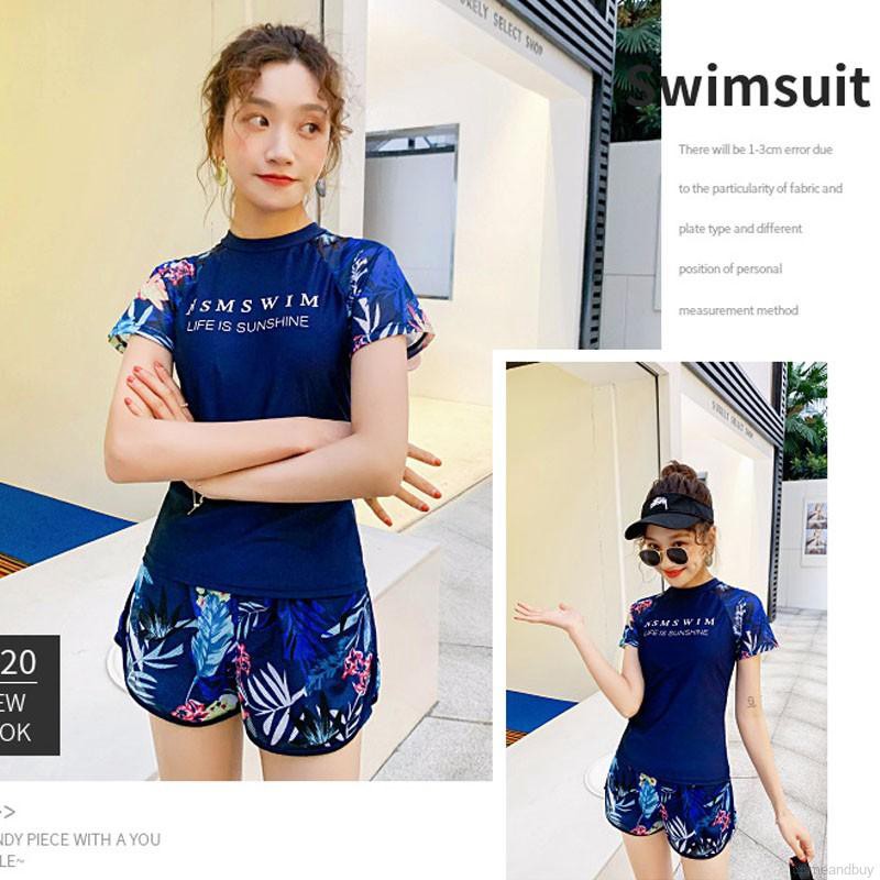 Bộ đồ bơi thể thao tay ngắn dáng ôm phong cách Hàn Quốc thời trang | BigBuy360 - bigbuy360.vn