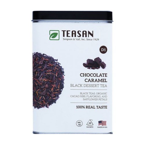 TRÀ TEASAN D1 CHOCOLATE CARAMEL BLACK - NHẬP KHẨU 100% TỪ MỸ HỘP 45G - DESSERT TEA