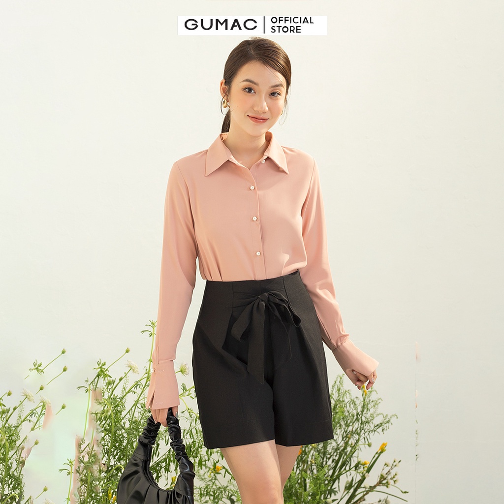 [Mã WABRGUM giảm 10% tối đa 30K đơn 99K] Quần short nữ thời trang GUMAC thiết kế buộc nơ QC03004