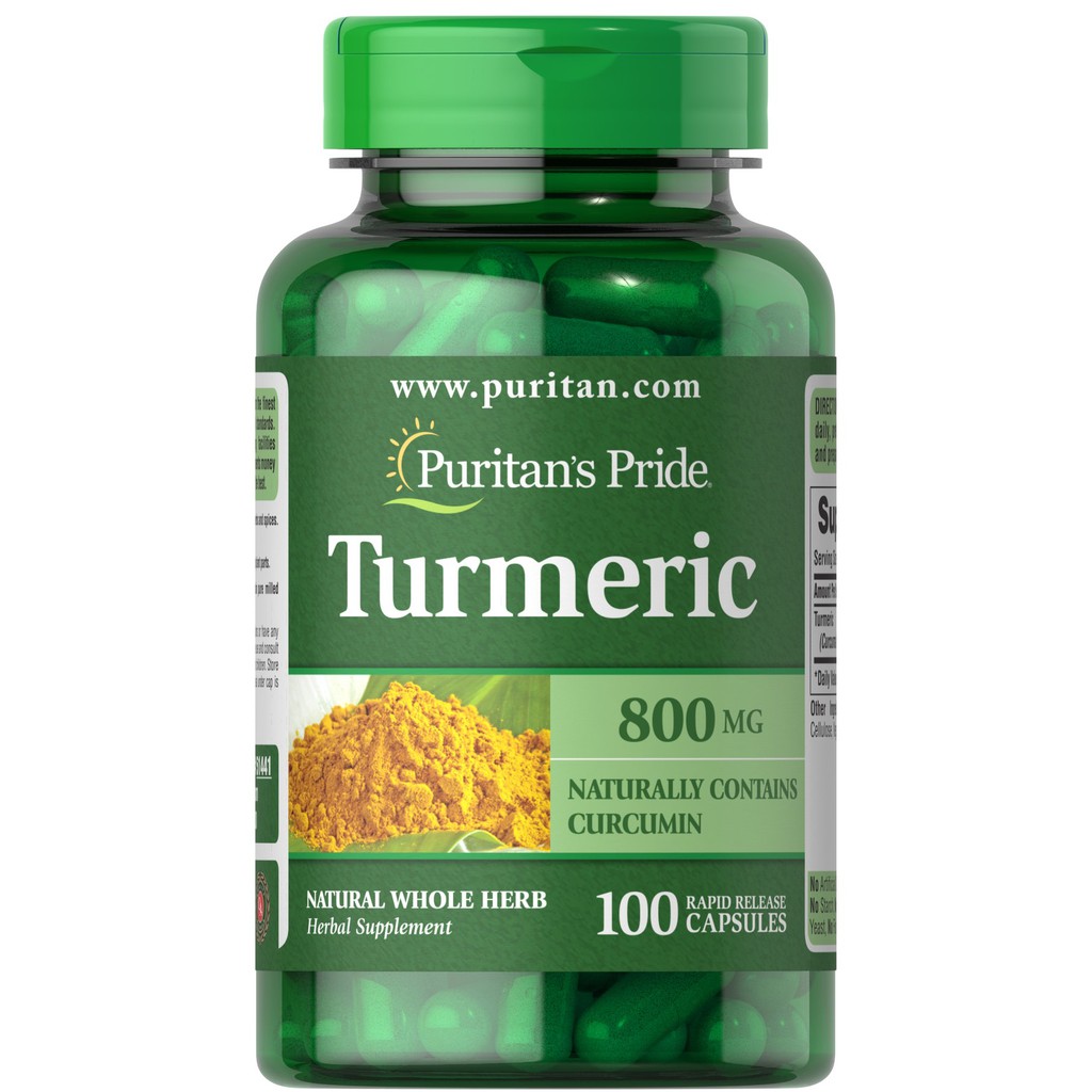 Viên Bột Nghệ Turmeric 800mg Puritan's Pride - 100 Viên | BigBuy360 - bigbuy360.vn