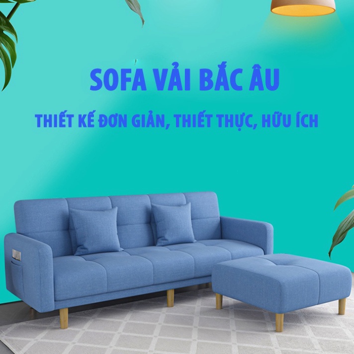 Sofa Bed xuất khẩu bọc vải lanh mịn gường đa năng nghỉ trưa văn phòng, ghế sofa giường thông m