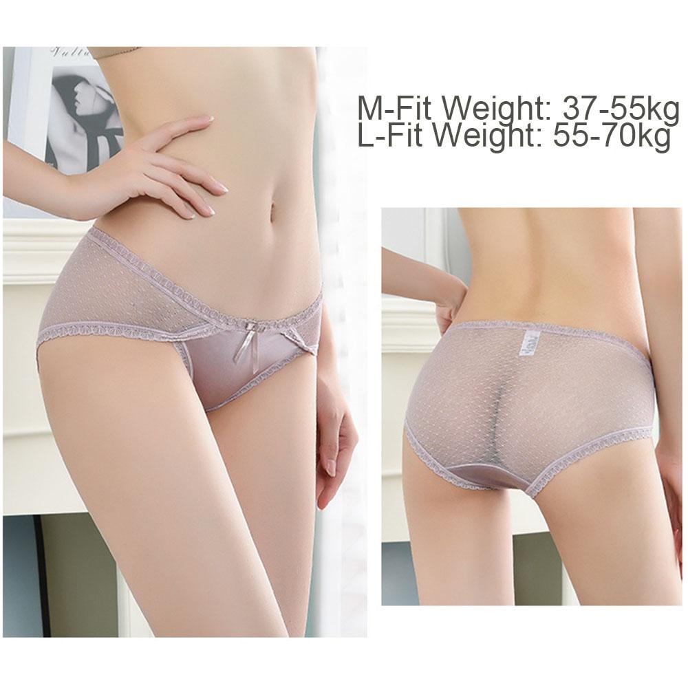 Quần Lót Lụa Satin Lưng Thấp Thắt Nơ Gợi Cảm