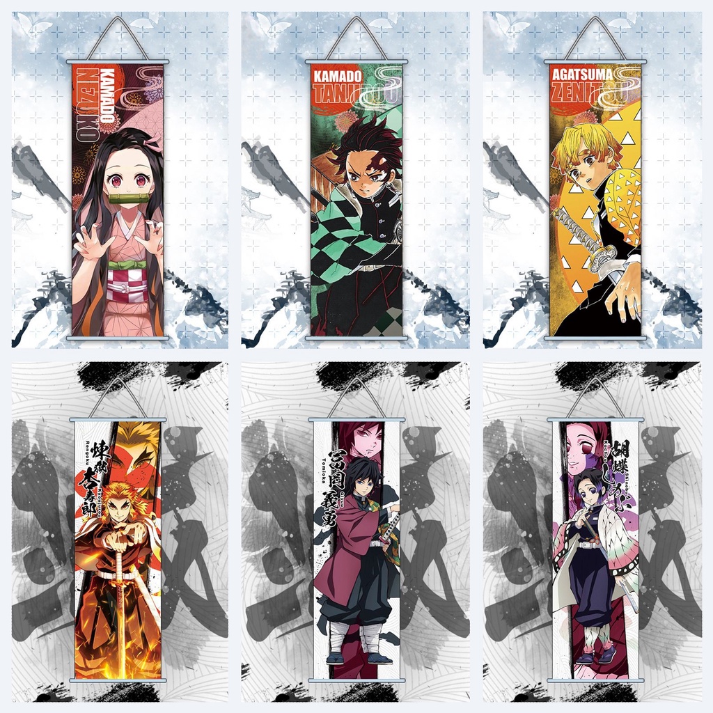 Poster vải, tranh treo vải cao cấp anime Kimetsu no Yaiba