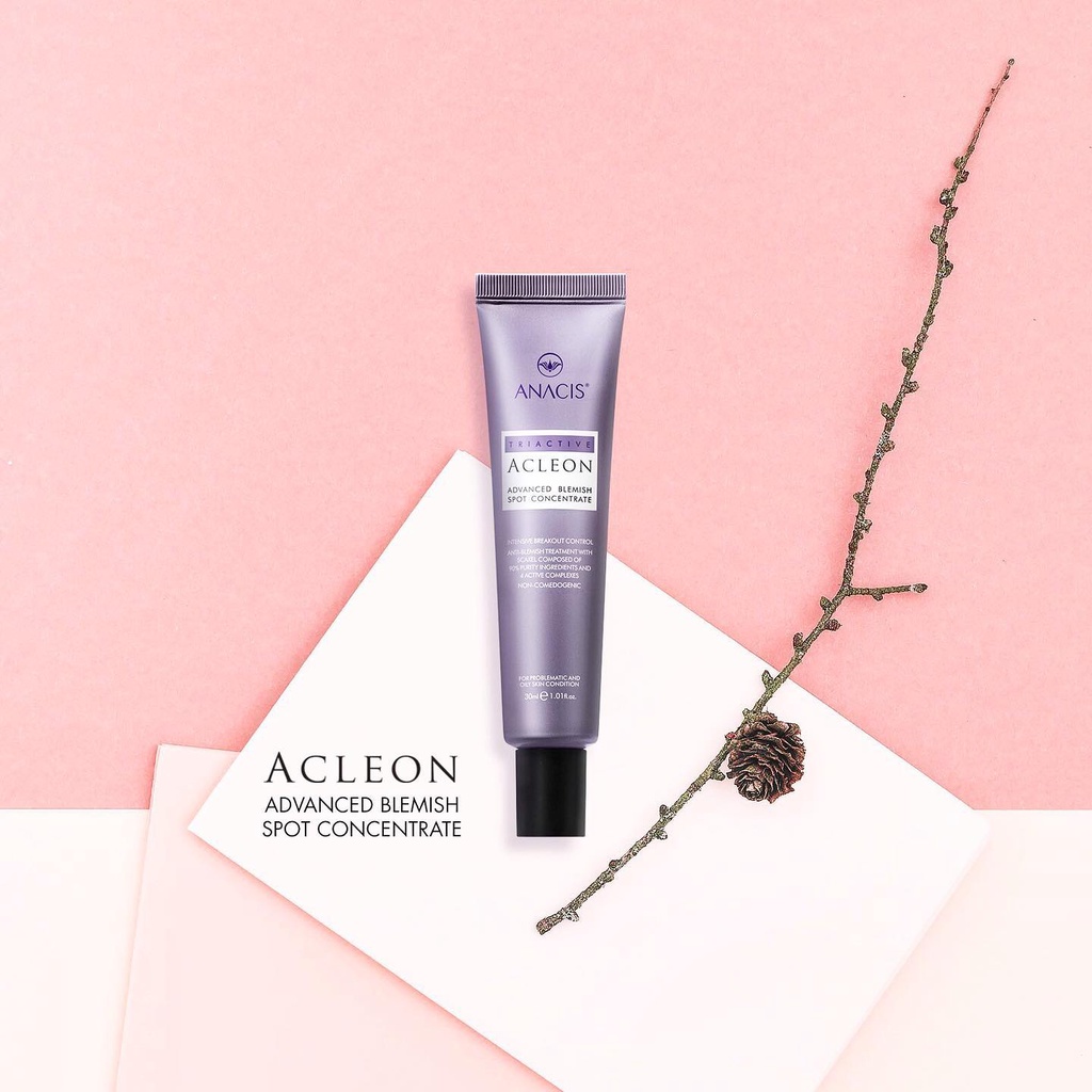 Gel Chấm Giảm Mụn Sưng, Viêm, Giảm Thâm Mụn ANACIS Acleon Advanced Blemish Spot Concentrate 30ml