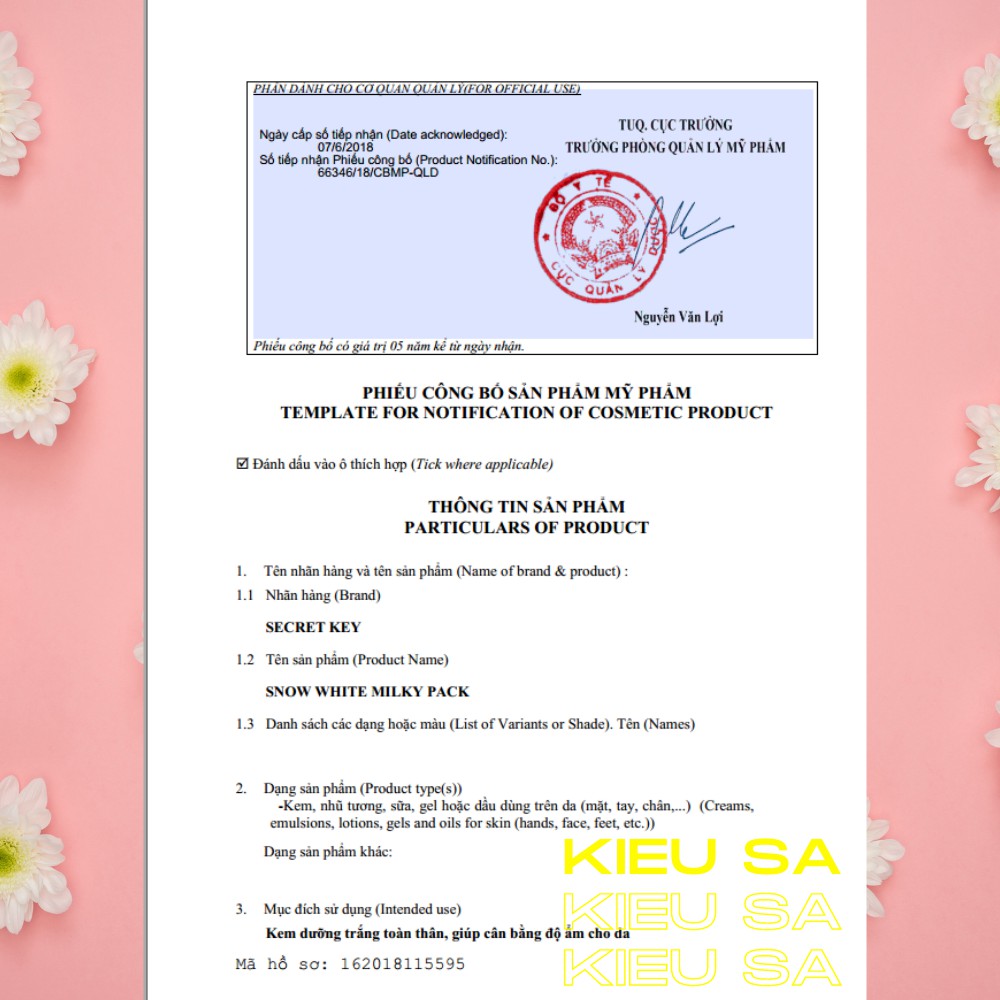 Kem dưỡng trắng da Secret Key Snow White Cream và Snow White Milky Pack | BigBuy360 - bigbuy360.vn