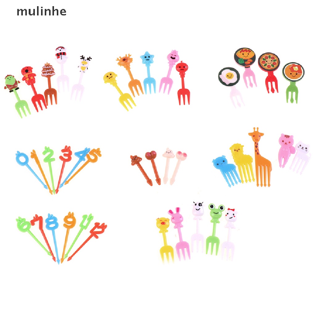 Set 8 / 10 / 24 Nĩa Ăn Trái Cây / Tráng Miệng Cho Bé