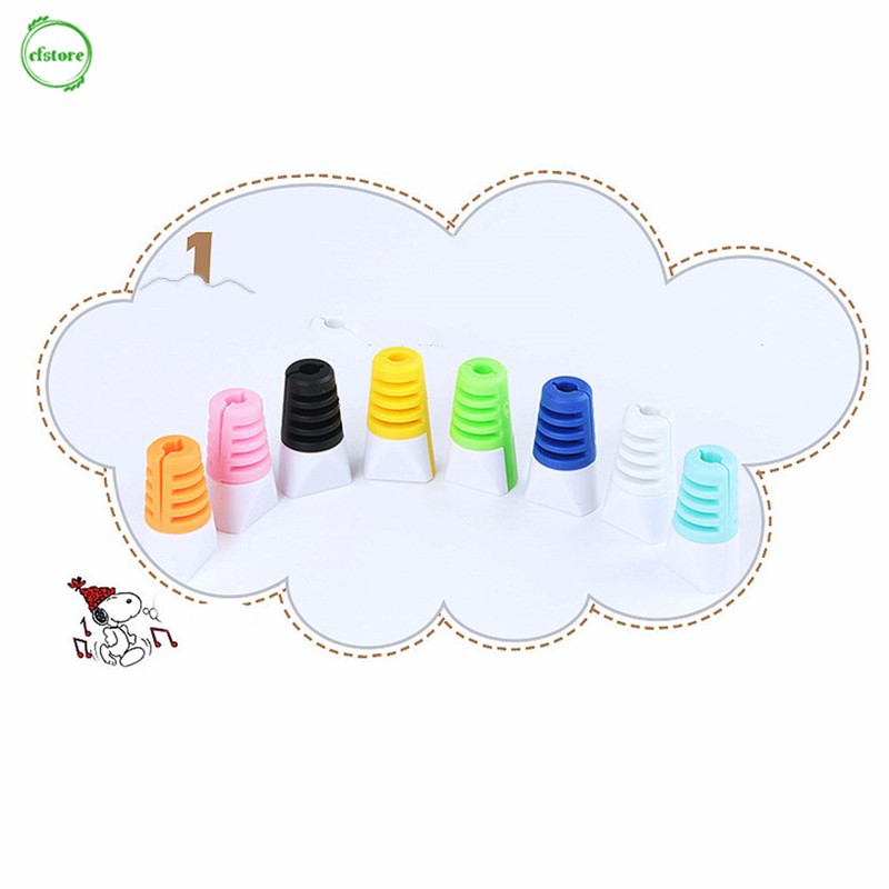 Set 2 đầu bảo vệ dây cáp sạc thiết kế mềm cho iPhone Android