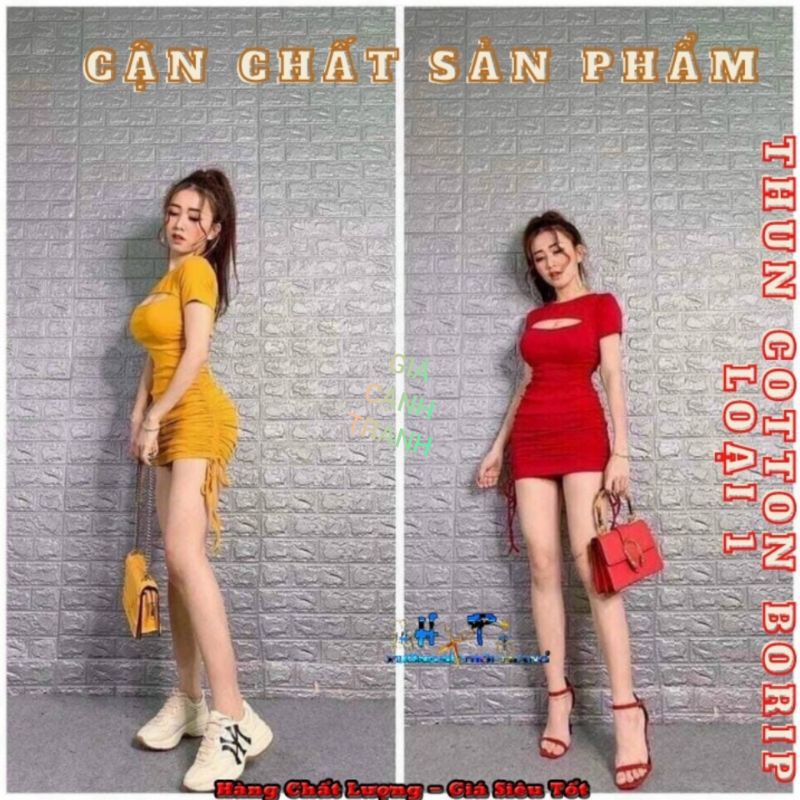 Đầm Ôm Body Nữ Tay Ngắn Rút Dây Xẻ Ngực Mẫu Mới - Hàng Có Sẵn bán giá sỉ | BigBuy360 - bigbuy360.vn