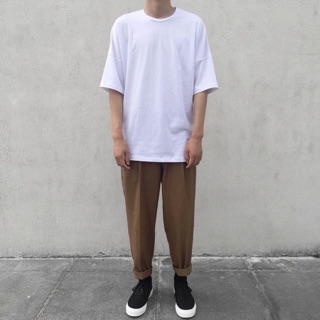 ÁO TEE OVERSIZE BASIC TRẮNG UNISEX