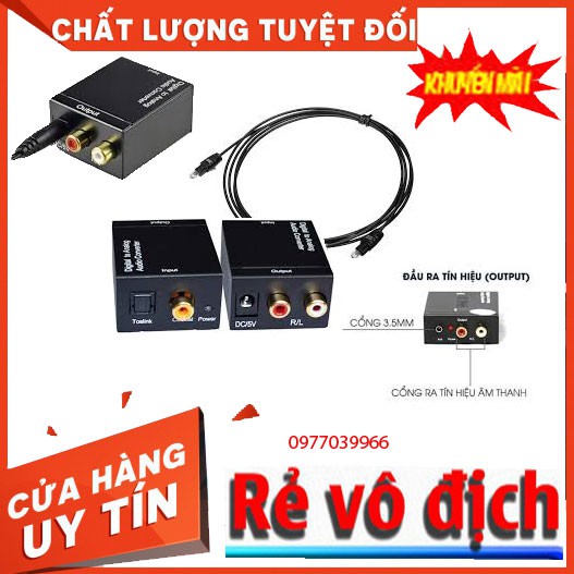 Bộ chuyển đổi âm thanh quang học optical sang AV ra audio tiếng to bảo hành 12t