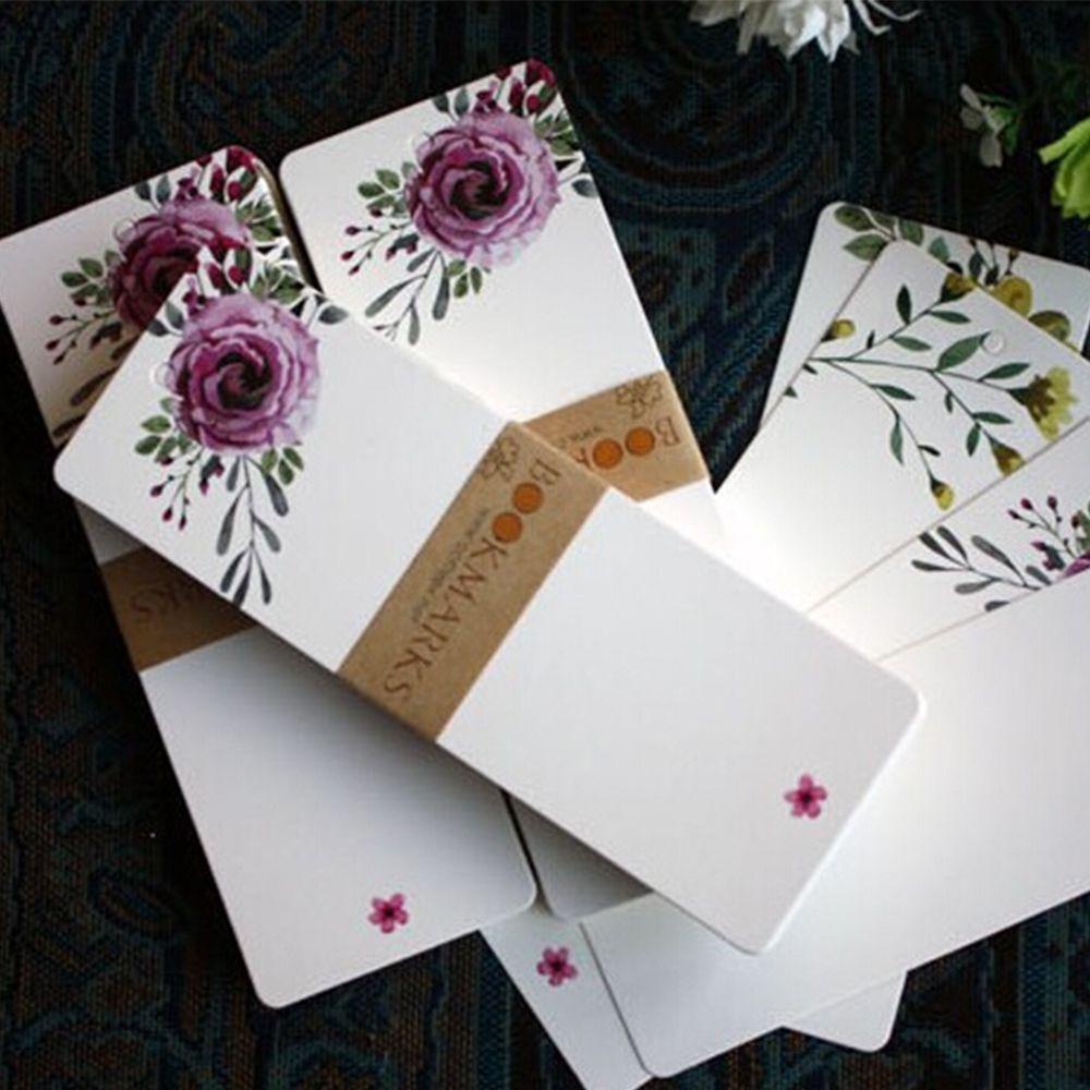 RAINBOW Set 40 Thẻ Đánh Dấu Trang Sách Hình Hoa Sáng Tạo