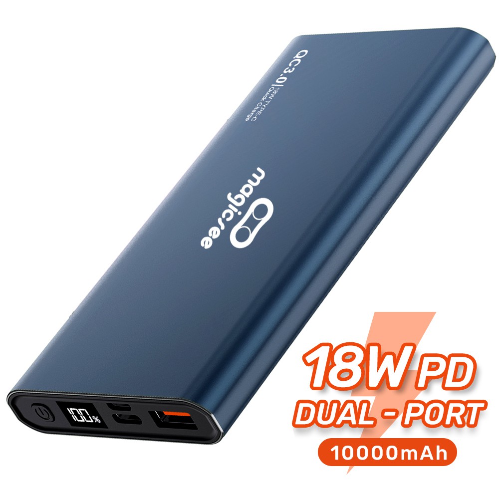 [Pin dự phòng] Pin sạc dự phòng Magicsee E1000S 10000mAh 18W QC3.0  2 cổng sạc nhanh đèn LED hiển thị điện tử