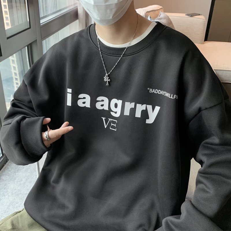 Áo sweater vải nỉ bông phong cách thời trang cho unisex