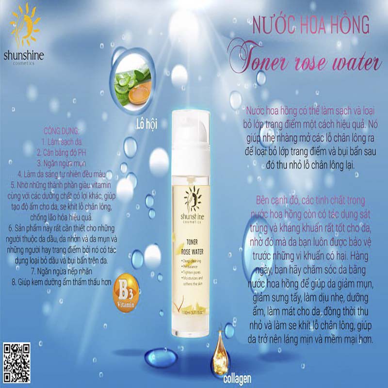 Shunshine Cosmetics nước hoa hồng cân bằng cho da 110ml | BigBuy360 - bigbuy360.vn