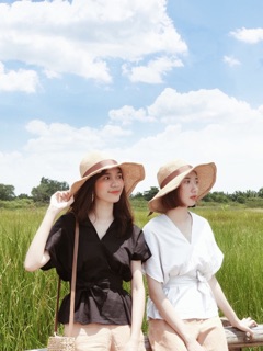 Áo linen cột nơ ( S M )