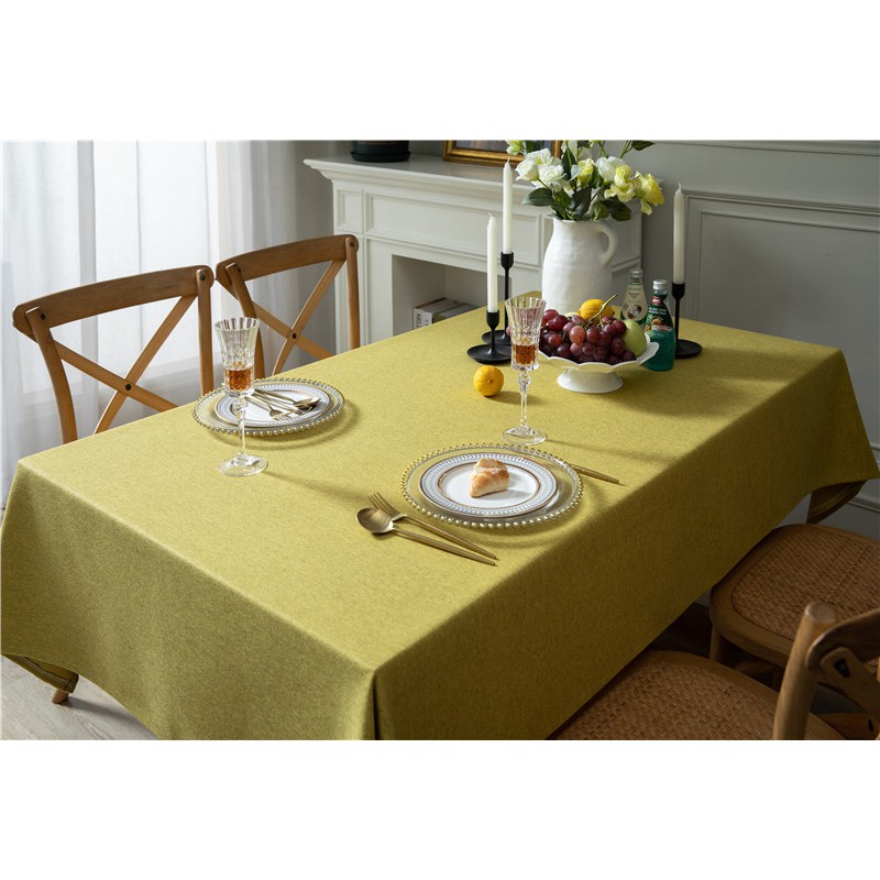 Khăn trải bàn vải bố size lớn 2.8m KB005 Pink Xinh Decor khăn bàn canvas decor nhà đẹp màu vàng