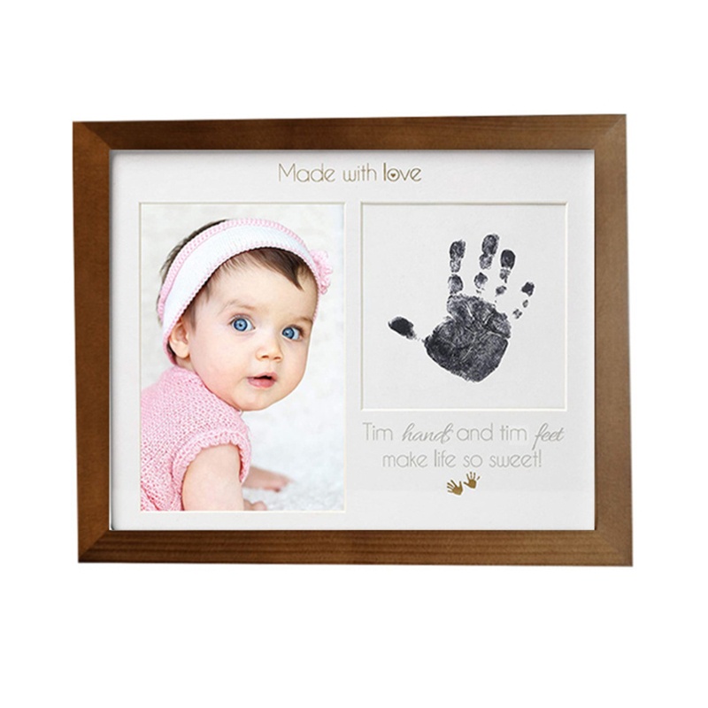 Khung Ảnh In Dấu Chân / Dấu Tay Dùng Làm Phụ Kiện Chụp Ảnh Cho Bé Sơ Sinh