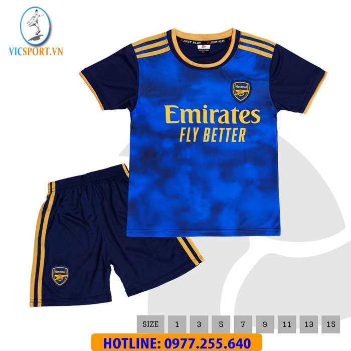 Áo Bóng Đá Trẻ Em, Quần Áo Đá Banh CLB Arsenal Cho Bé Chất Liệu Thun Lạnh Siêu Mát Hàng - Vicsport