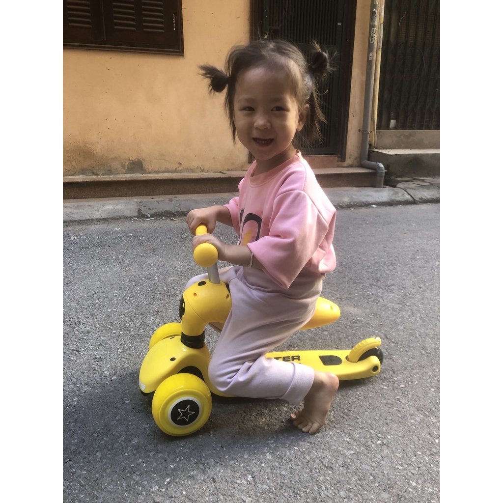 Xe Trượt Scooter - Scooter And Ride Cho bé Tặng Kèm Chong Chóng Và Stiker SAVAKIDS