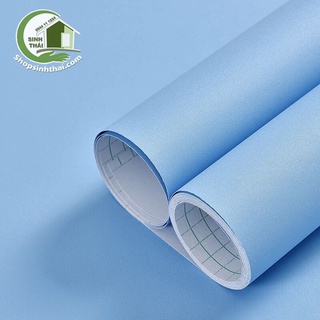Cuộn giấy dán tường decal màu xanh dương [ cuộn 10 mét x khổ 45cm ]