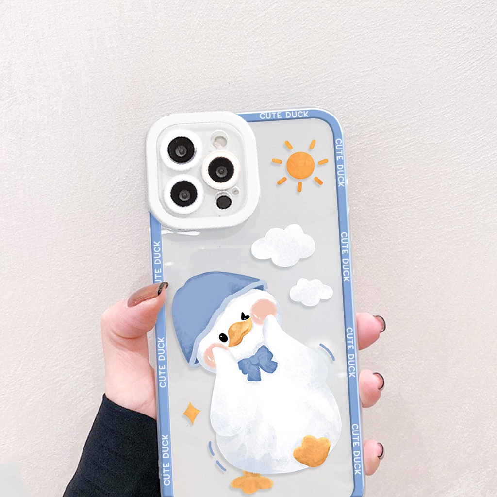 Ốp lưng iphone 7/7plus/8/8plus/x/xr/xs/11/12/13/mini/pro/promax/6/6s/6plus/6splus/ Cute Duck -inopdienthoai.vn- ODC1