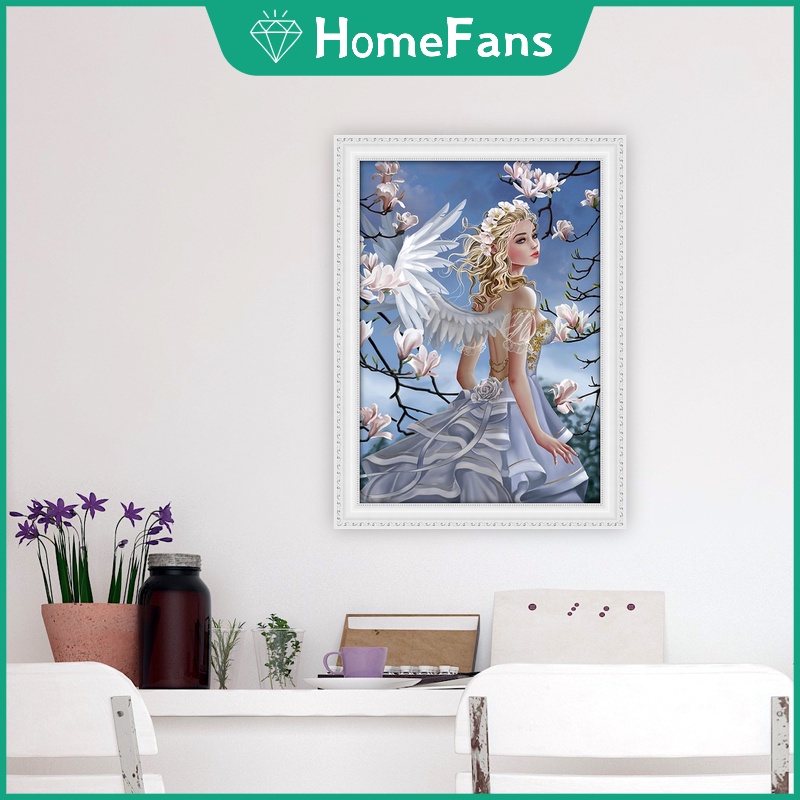 Bộ Tranh Đính Đá 5D Hạt Tròn Tự Làm 30x40cm Trang Trí Nhà Cửa