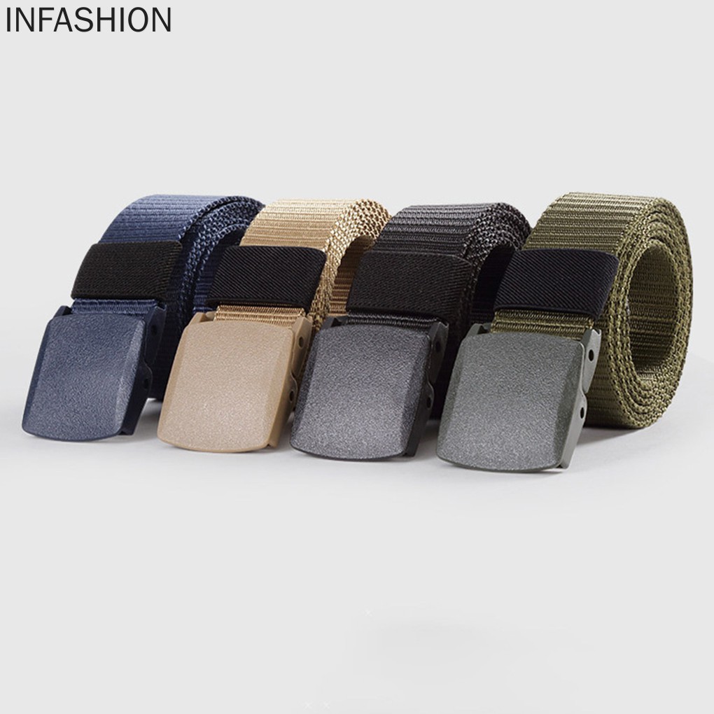 Thắt Lưng Dây Bện Phối Khóa Kim Loại Thời Trang Cho Nam