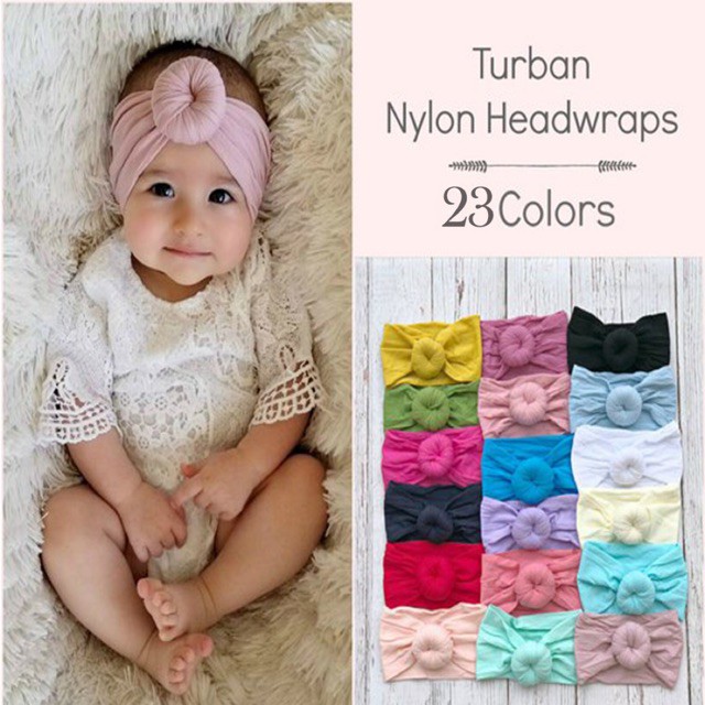 Turban / băng đô trẻ em dạng vòng có búi trònbán chạy nhất shopee