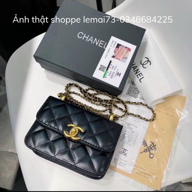 Túi da mịn chuông chữ X size 18cm vừa điện thoại