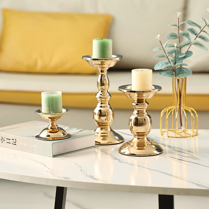 Giá Đỡ Nến Bằng Kim Loại Thiết Kế Hình Học Sáng Tạo
