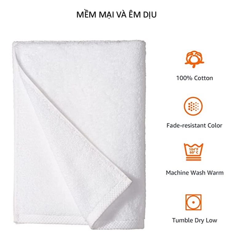 Khăn bông tắm Trắng Trơn khách sạn khổ lớn 70x140cm  #khantamtrang #khankhachsan
